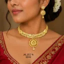1 Gram Gold Plated Classic Temple Necklace Set DN-2316