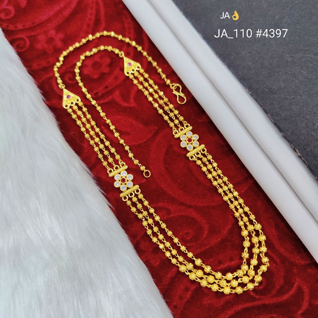Gold Tone Triple-Layer  Mangalsutra DN-4397