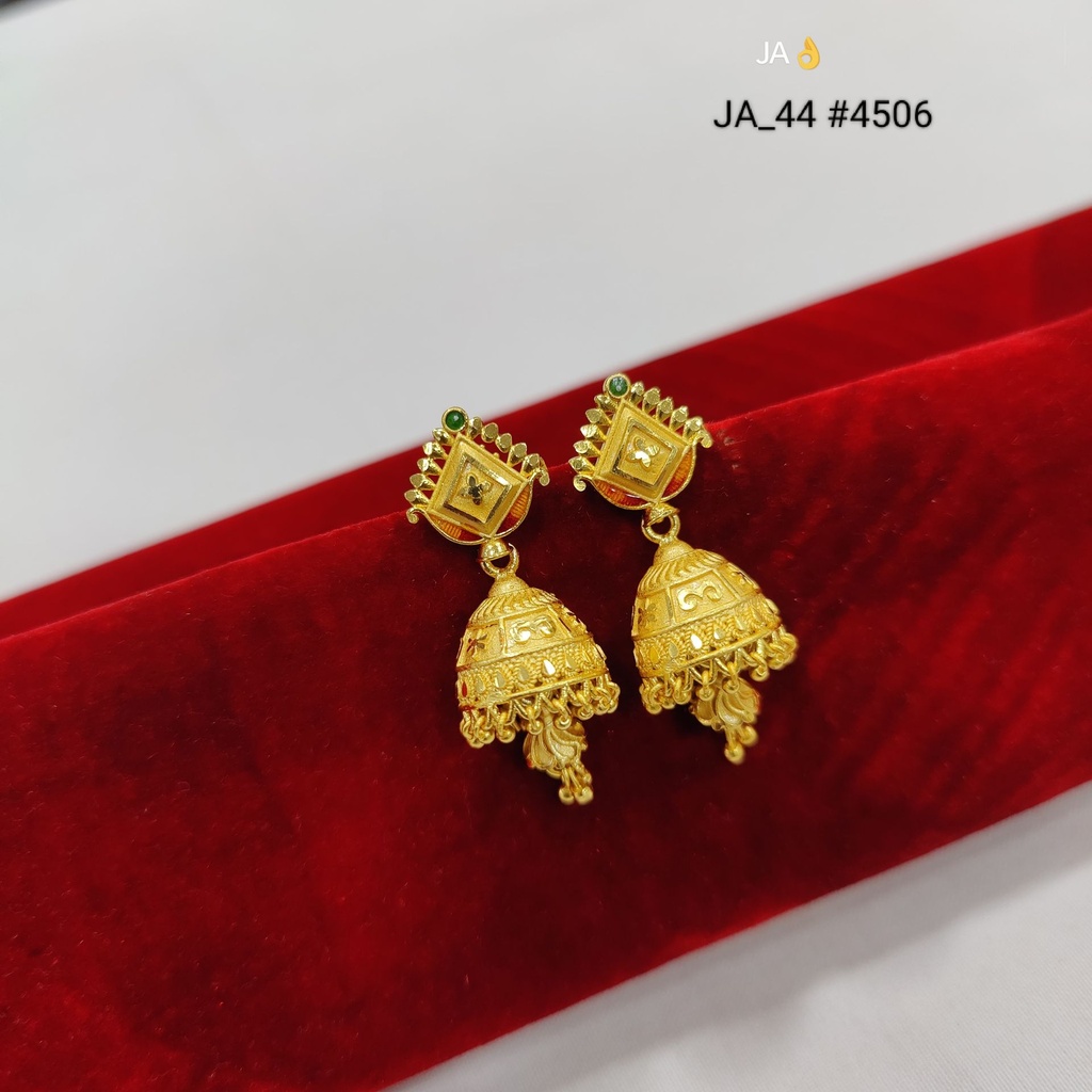 1 Gram Gold Plated Jhumka Earrings DN-4506