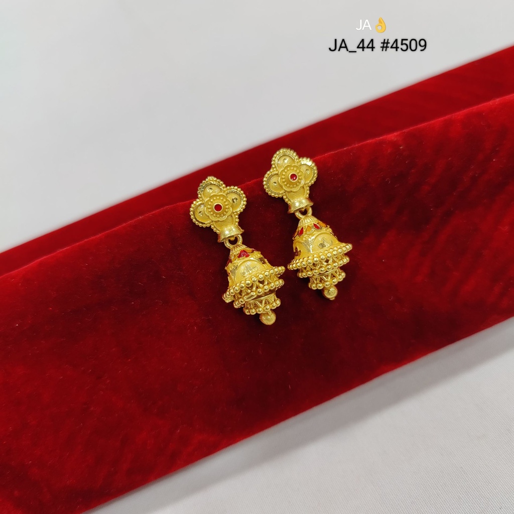 1 Gram Gold Plated Jhumka Earrings DN-4509