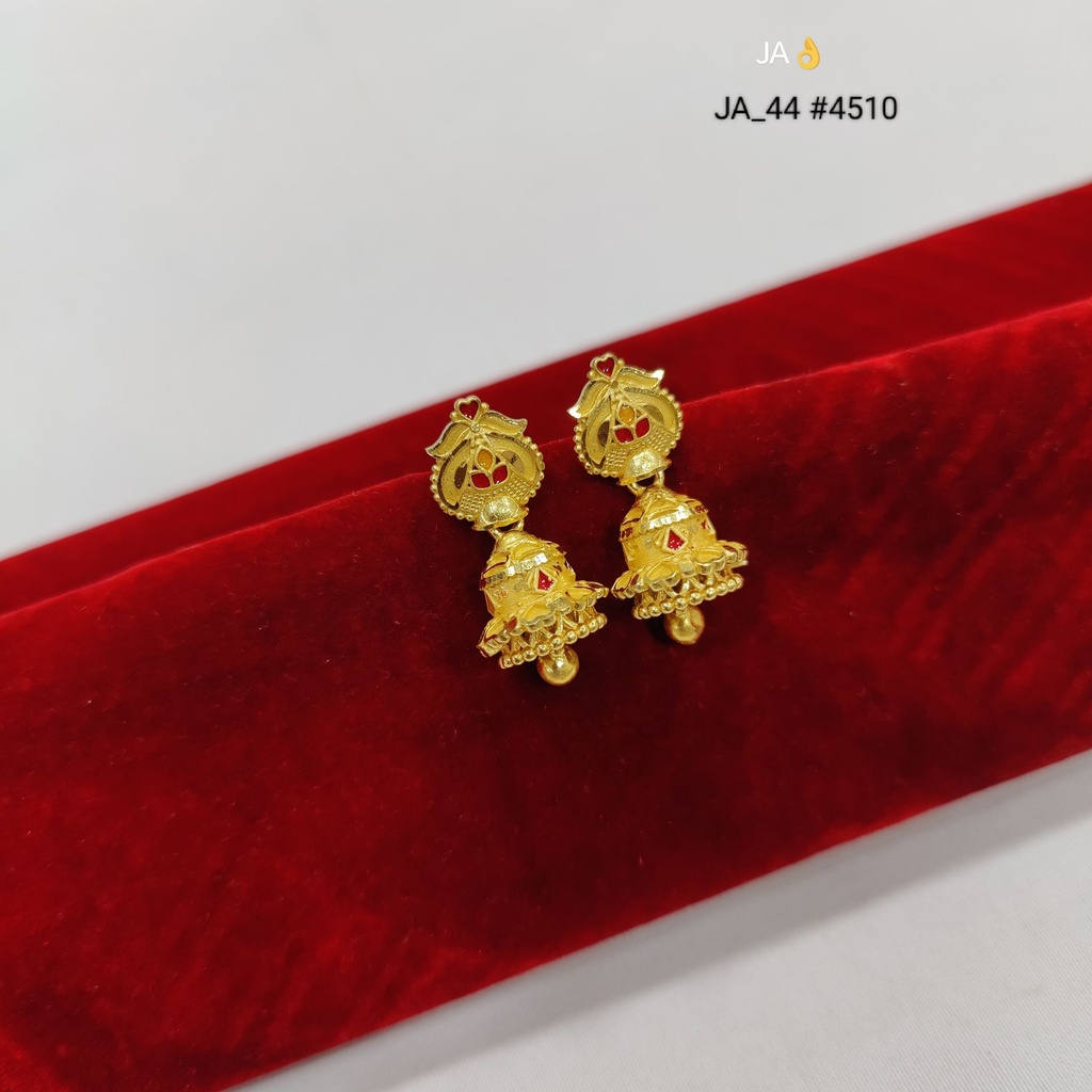 1 Gram Gold Plated Jhumka Earrings  DN-4510