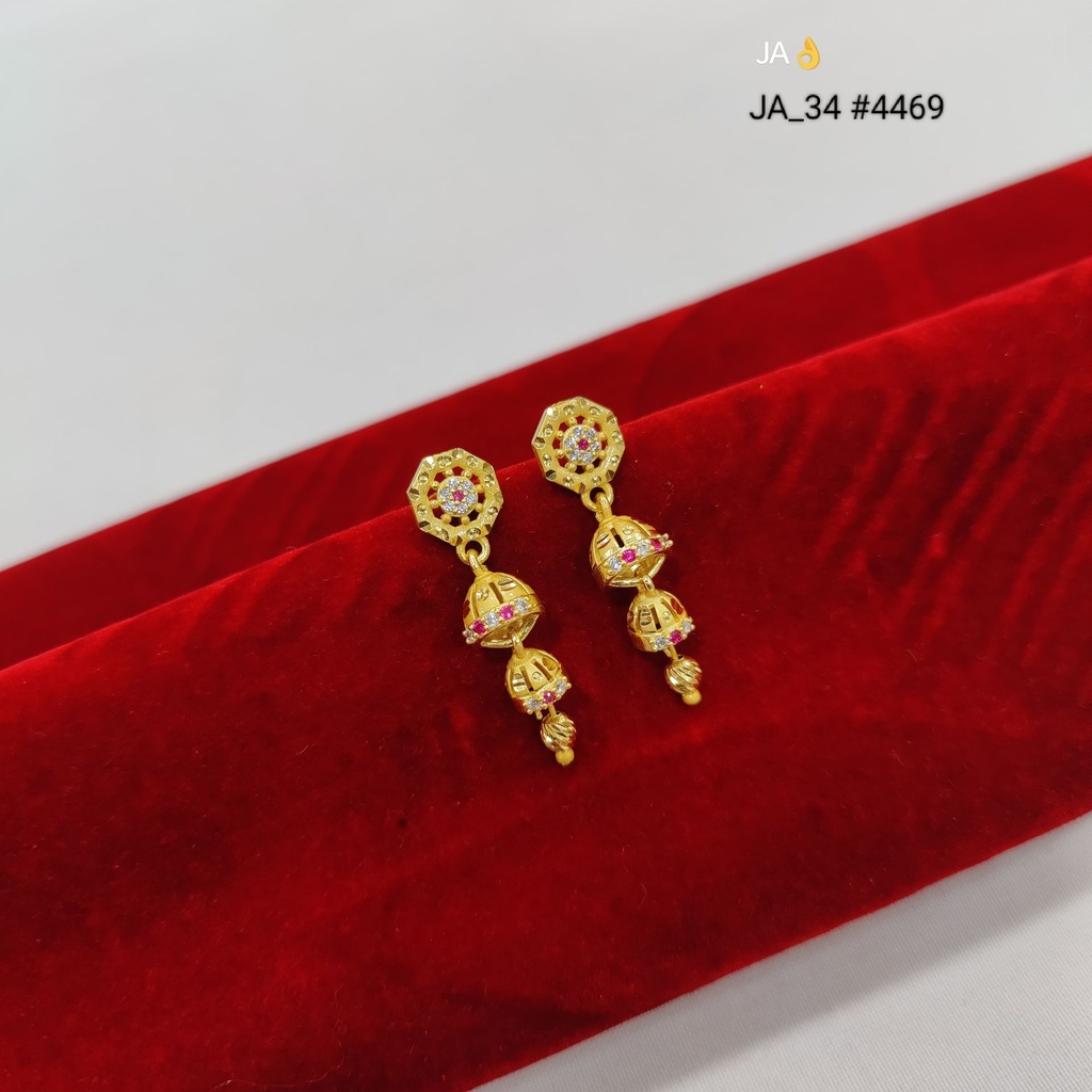 1 Gram Gold Plated Latkan earring DN-4469