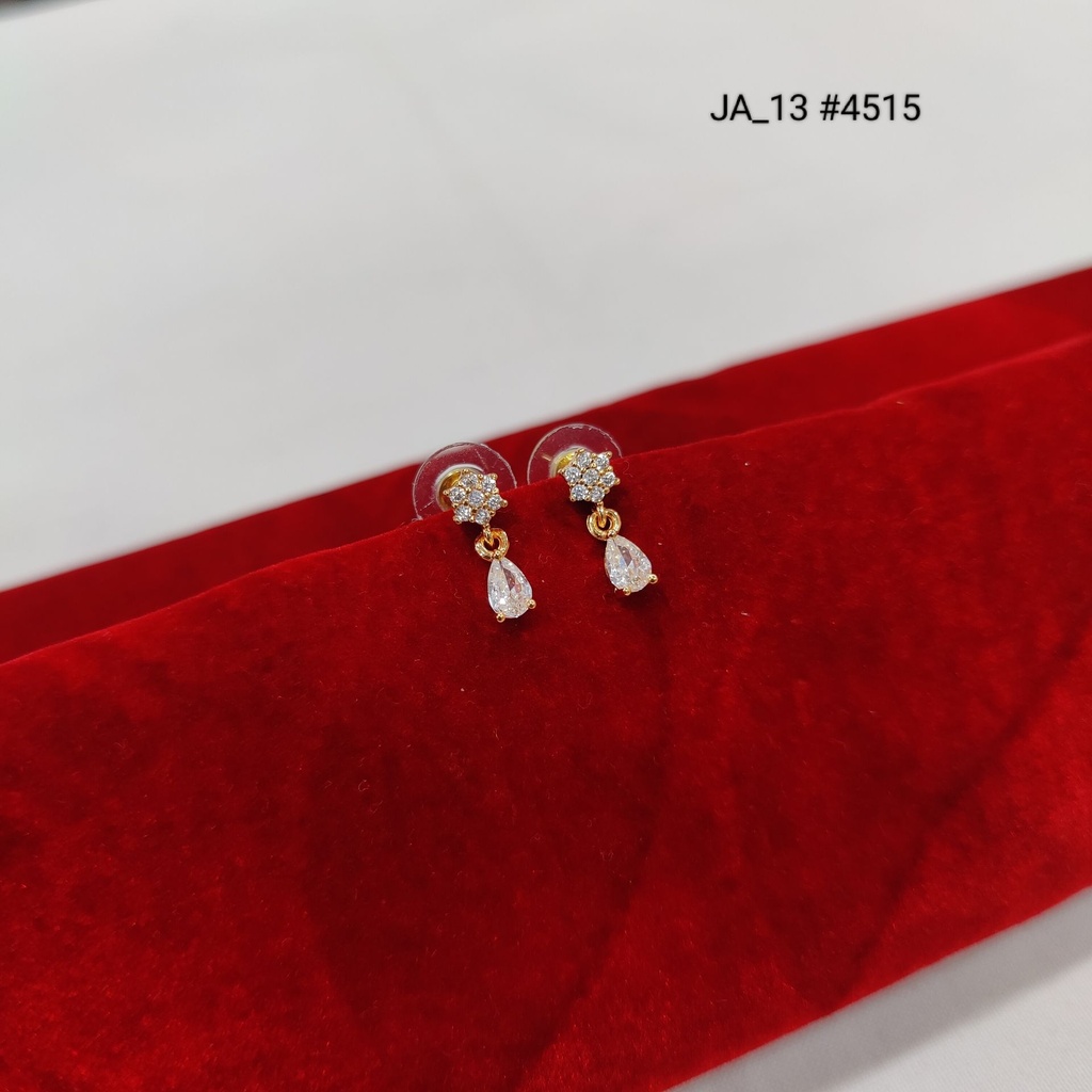 1 Gram Gold Plated Floral  Earrings DN-4515