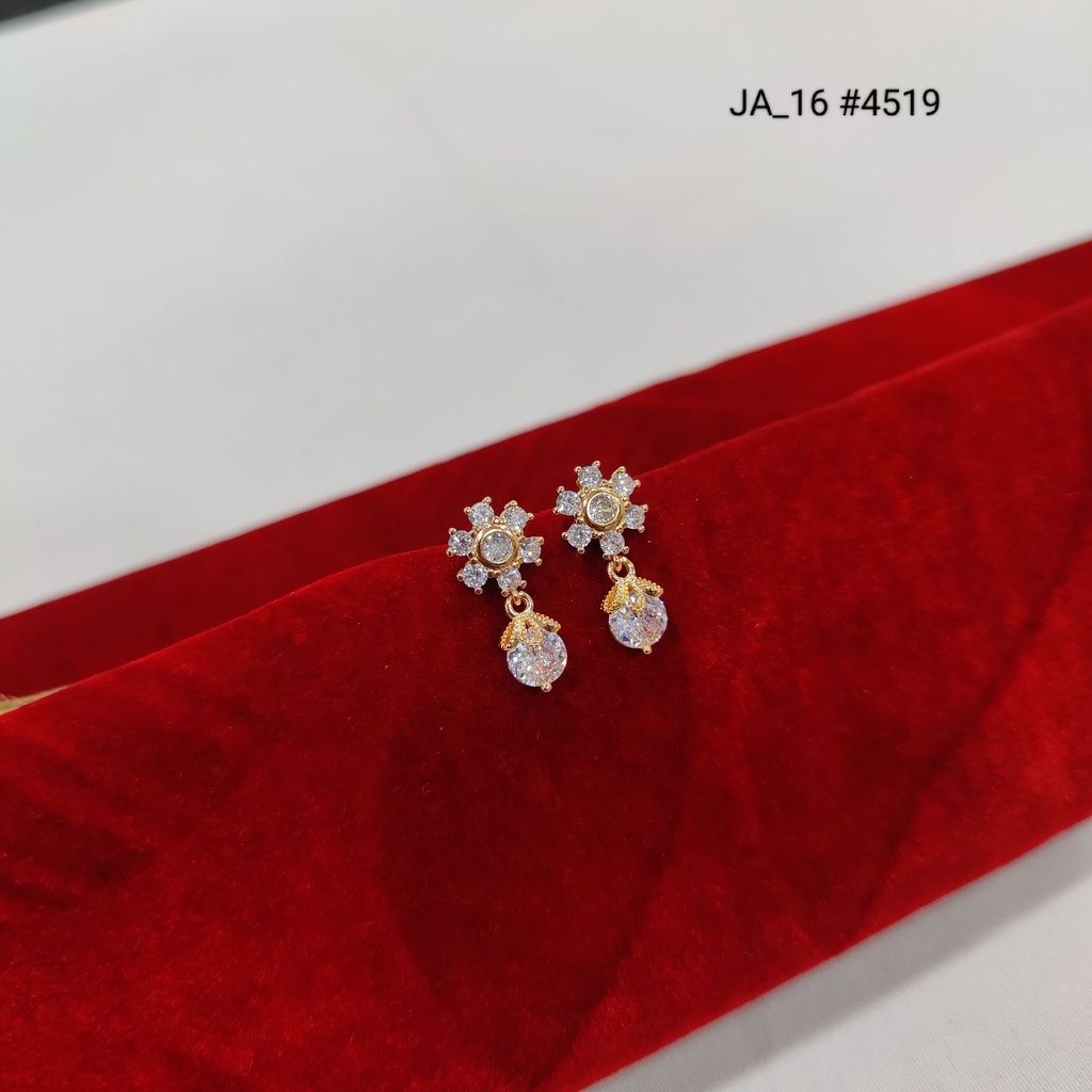 1 Gram Gold Plated Floral  Earrings DN-4519
