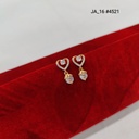 1 Gram Gold Plated Heart Earrings DN-4521