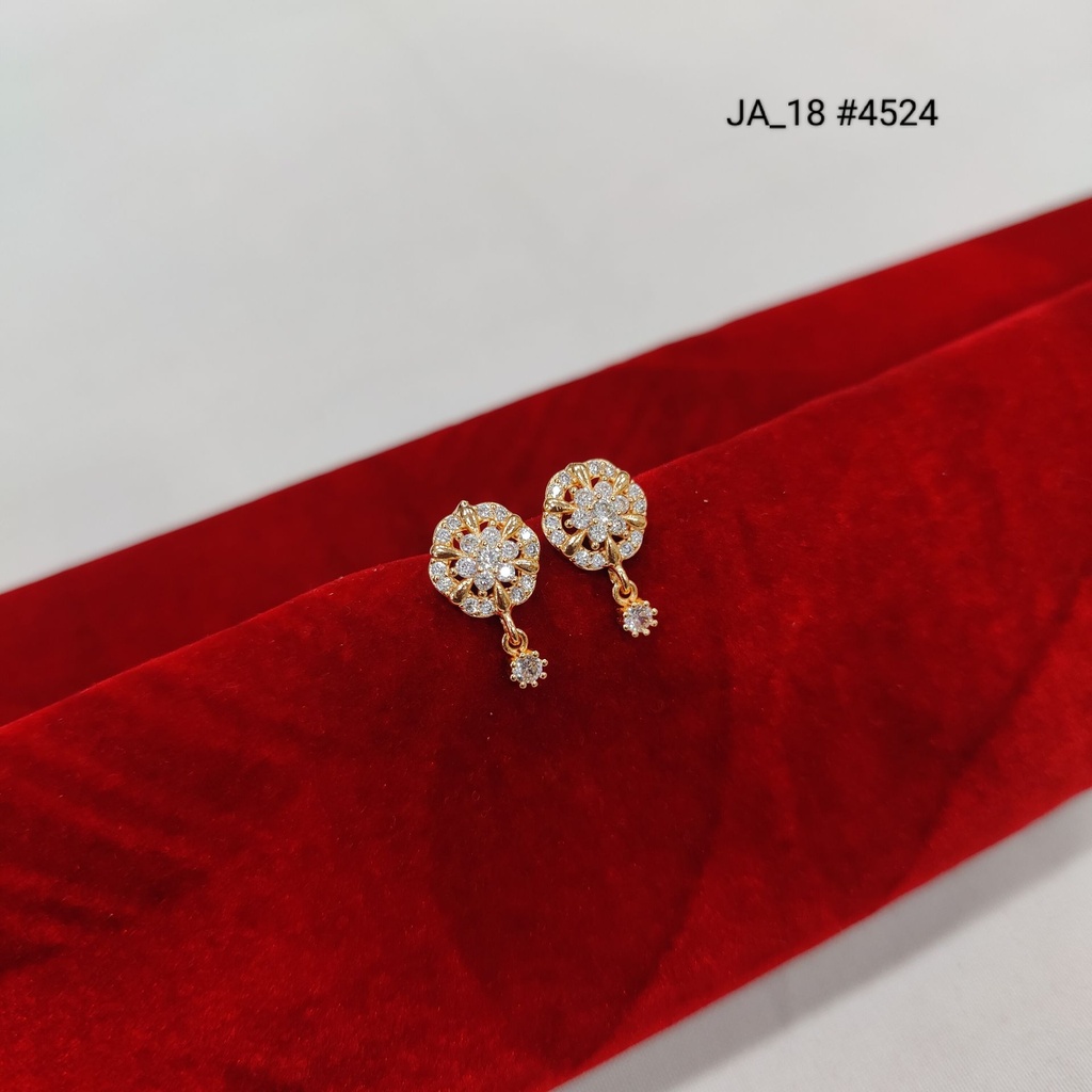 1 Gram Gold Plated Floral  Earrings DN-4524