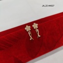 1 Gram Gold Plated Floral Leaf  Earrings DN-4527