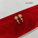 1 Gram Gold Plated Round Earrings DN-4533