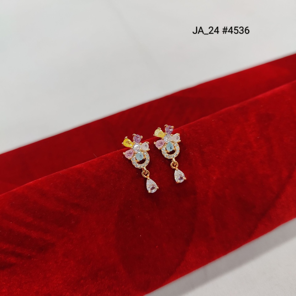 1 Gram Gold Plated Multicolor Earrings DN-4536