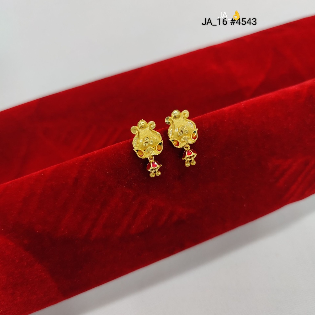 1 Gram Gold Plated Peacock Drop Earrings DN-4543