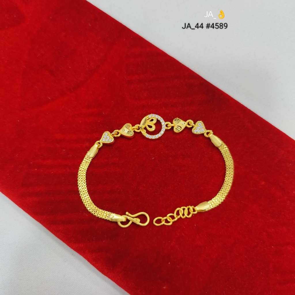 Gold Plated Heart Designer Bracelet DN-4589