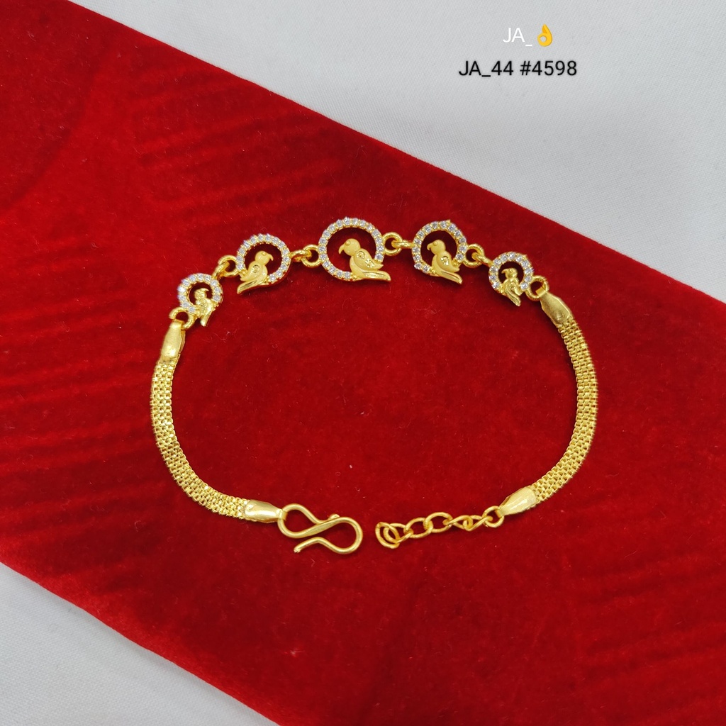 Gold Plated Peacock Circle Designer Bracelet DN-4598