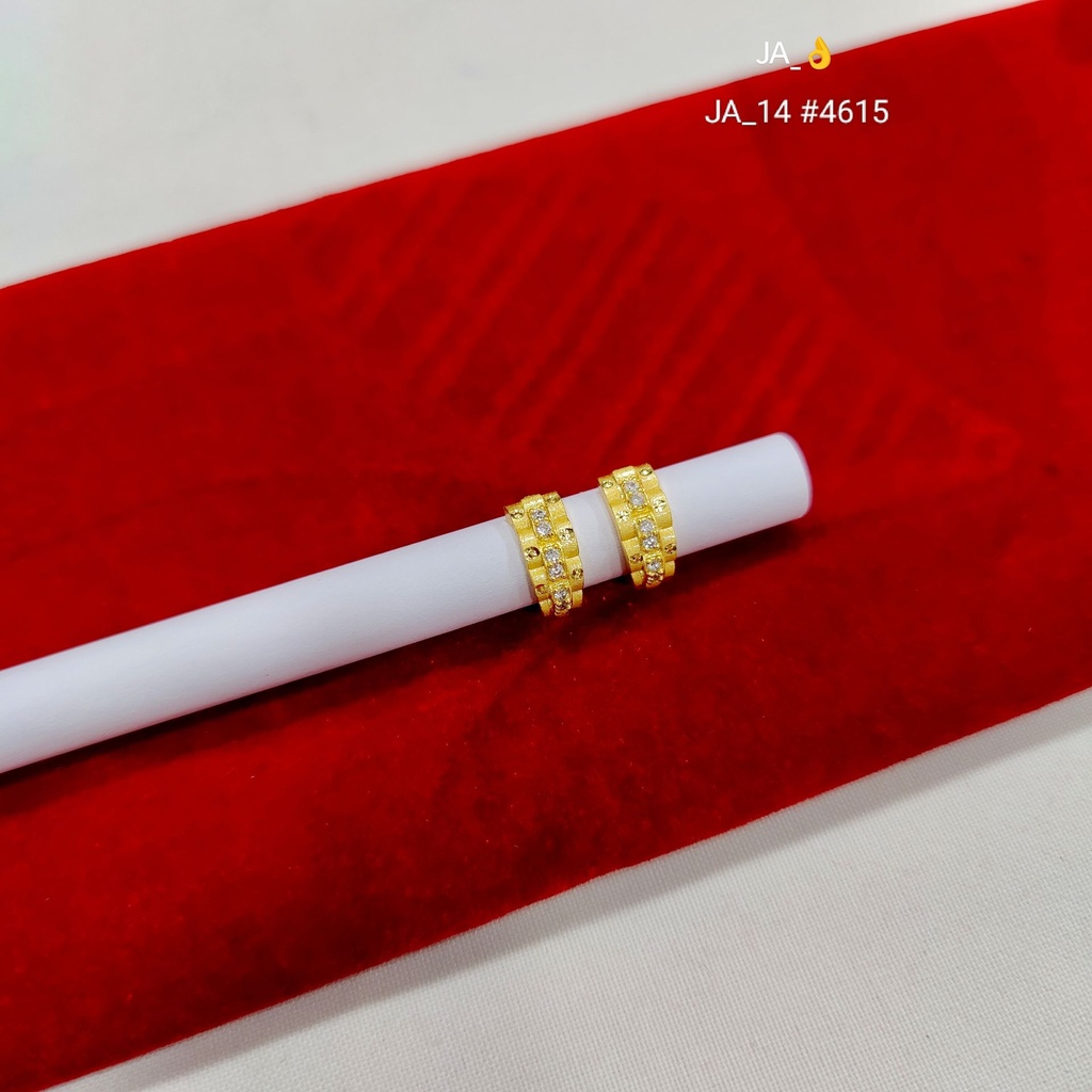 Gold Plated Textured Hoop Earrings  DN-4615
