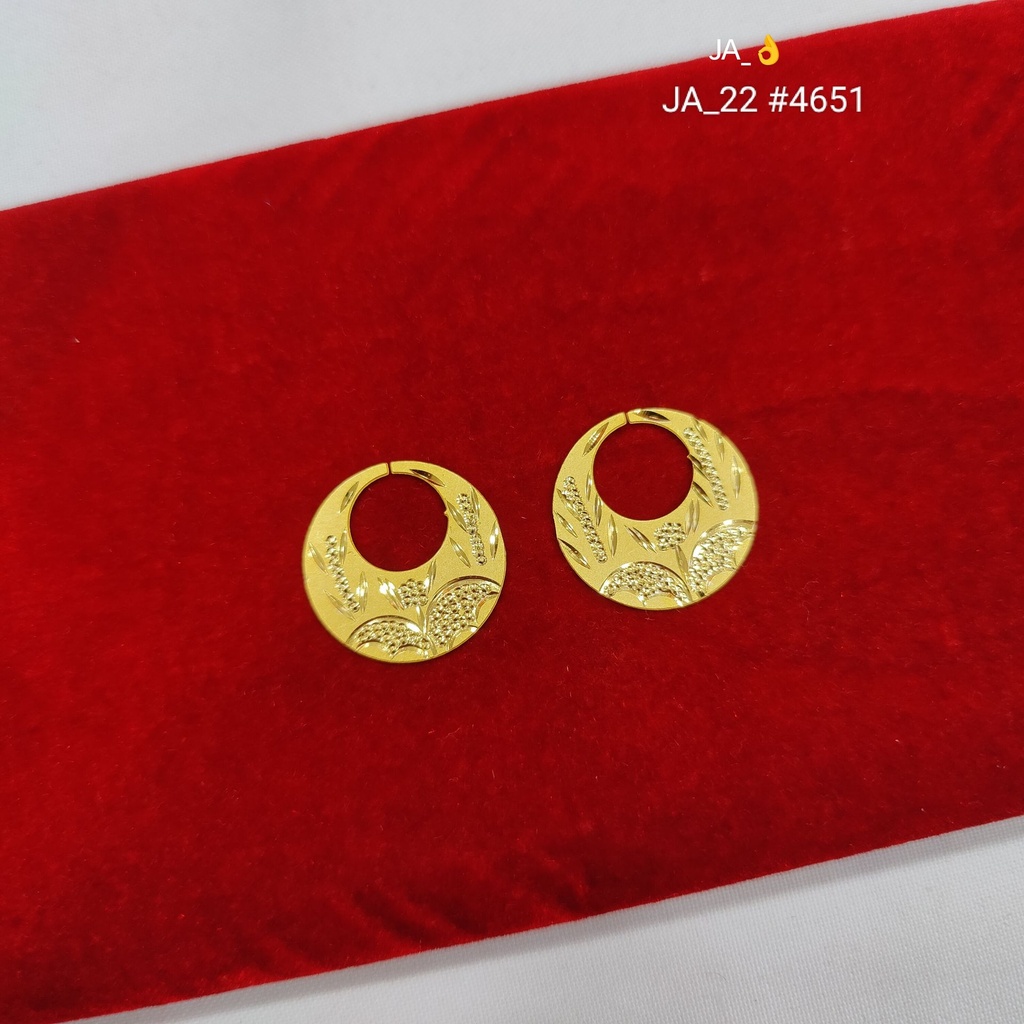 Gold Plated Round Hoop Earrings DN-4651