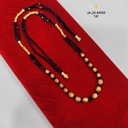 Gold Plated Black Beaded Mangalsutra DN-4553