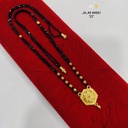 Gold Plated Black Beaded Mangalsutra DN-4561
