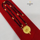 Gold Plated Black Beaded Mangalsutra DN-4570