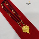 Gold Plated Black Beaded Mangalsutra DN-4572
