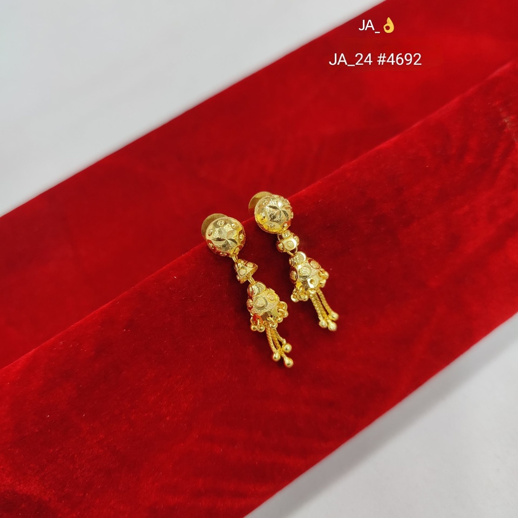Gold Plated Traditional Drop Earrings DN-4692