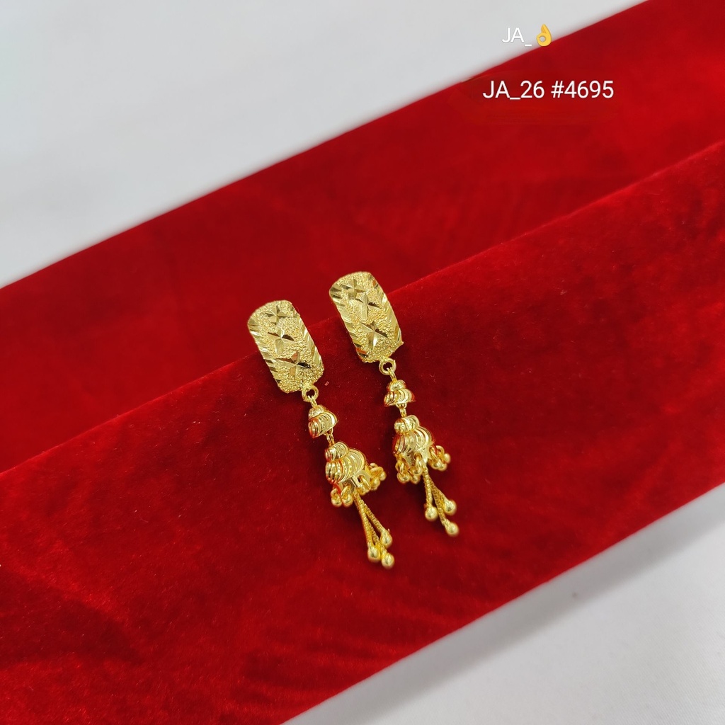 Gold Plated Traditional Drop Earrings DN-4695