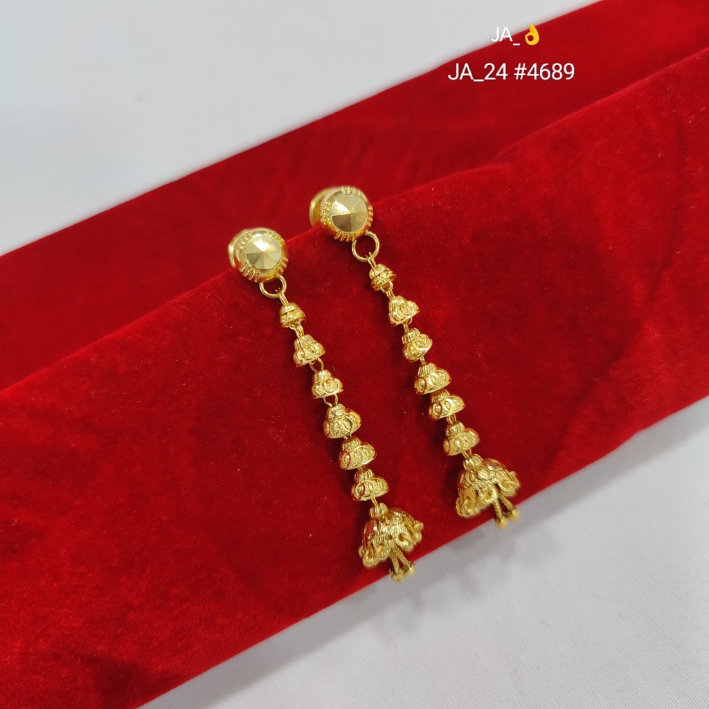 Gold Plated Traditional Drop Earrings DN-4689