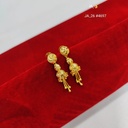 Gold Plated Floral Jhumka Drop Earrings DN-4697