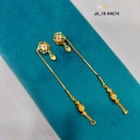 1 Gram Gold Plated Hexagon Chain Drop Earrings | DN-4674