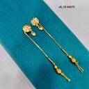 1 Gram Gold Plated Floral Chain Drop Earrings | DN-4673