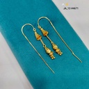 1 Gram Gold Plated Jhumka Chain Drop Earrings | DN-4671