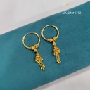 1 Gram Gold Plated Hoop Tassel Earrings | DN-4712