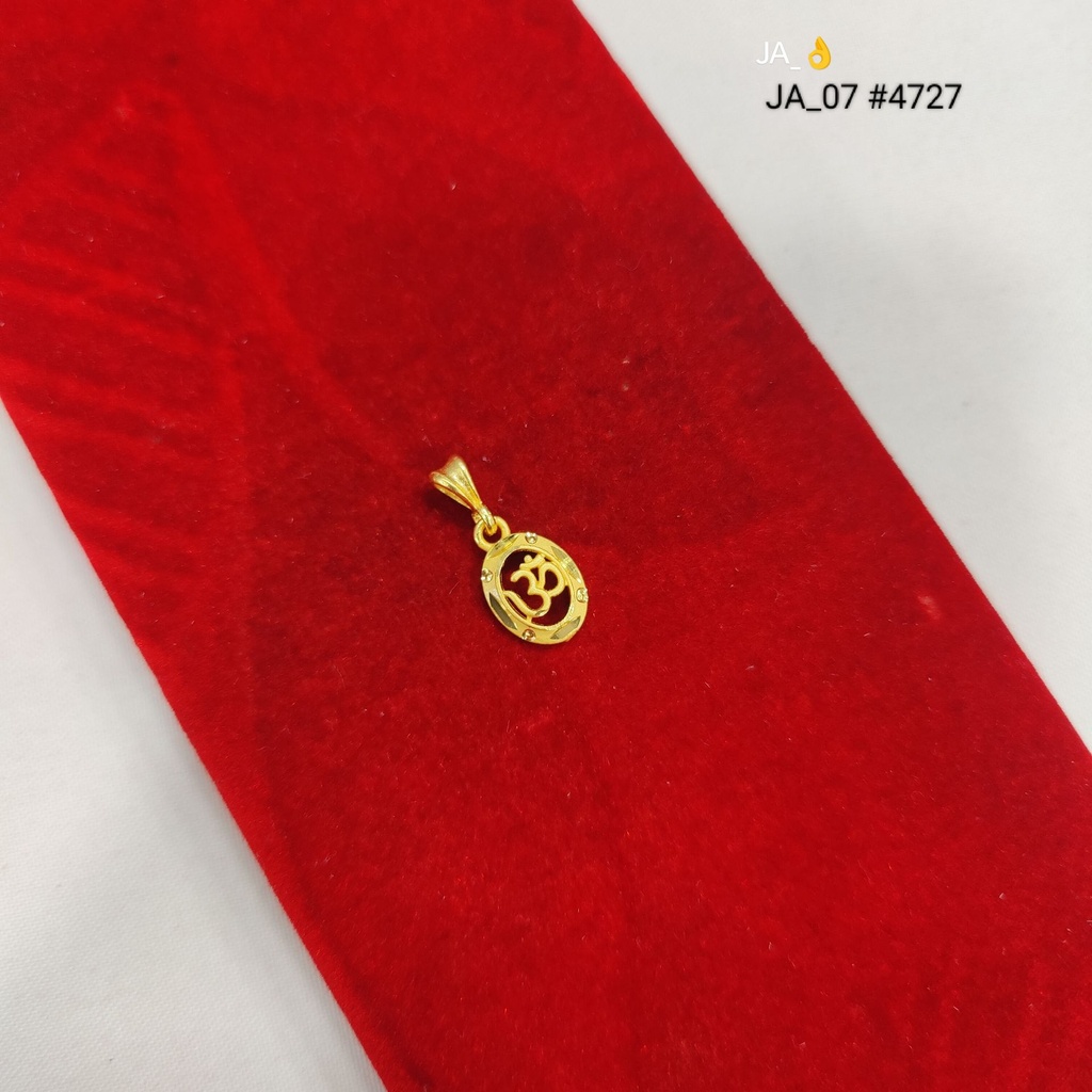 1 Gram Gold Plated Om Pendant with Stone Detailing DN-4727