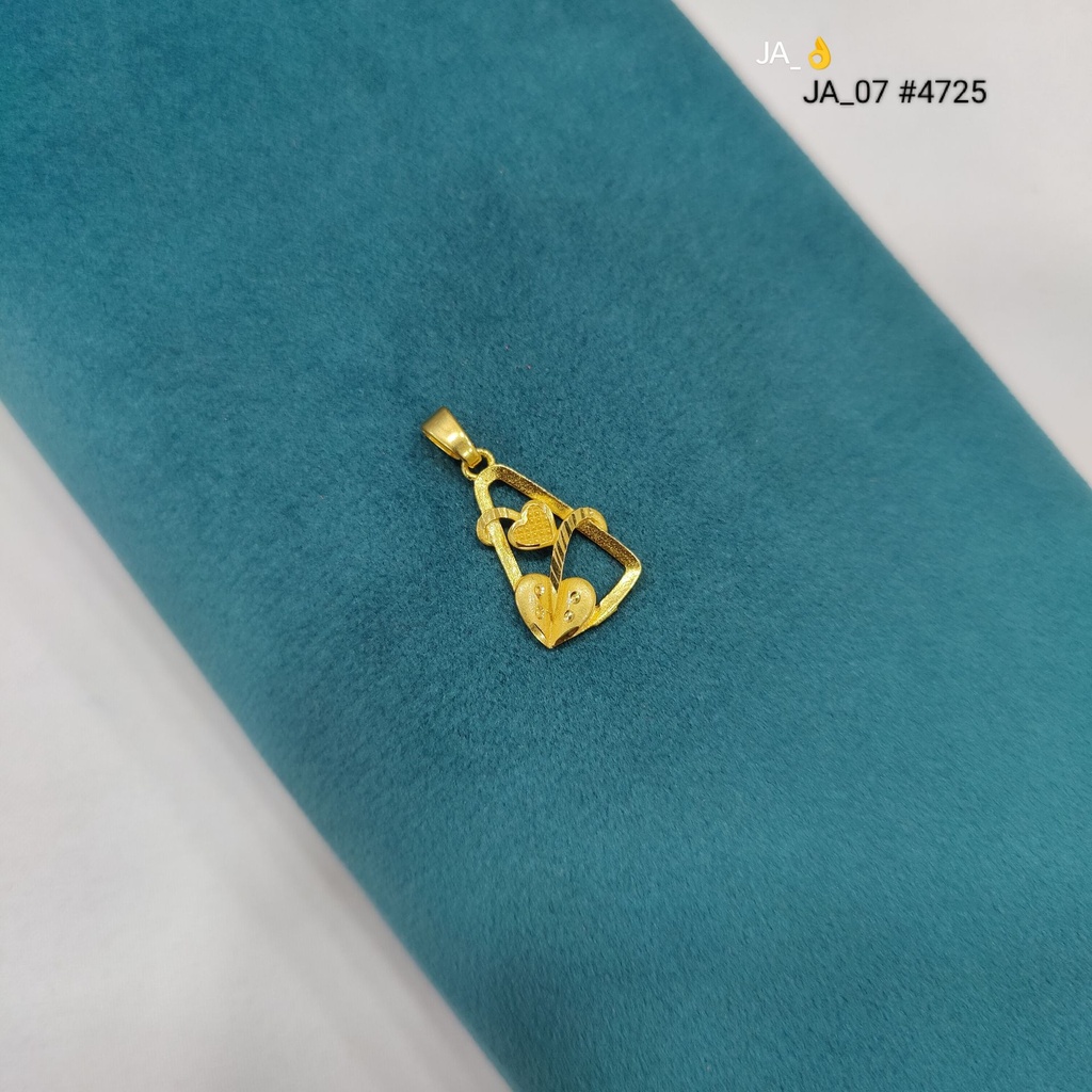 1 Gram Gold Plated Double Heart Pendant | DN-4725