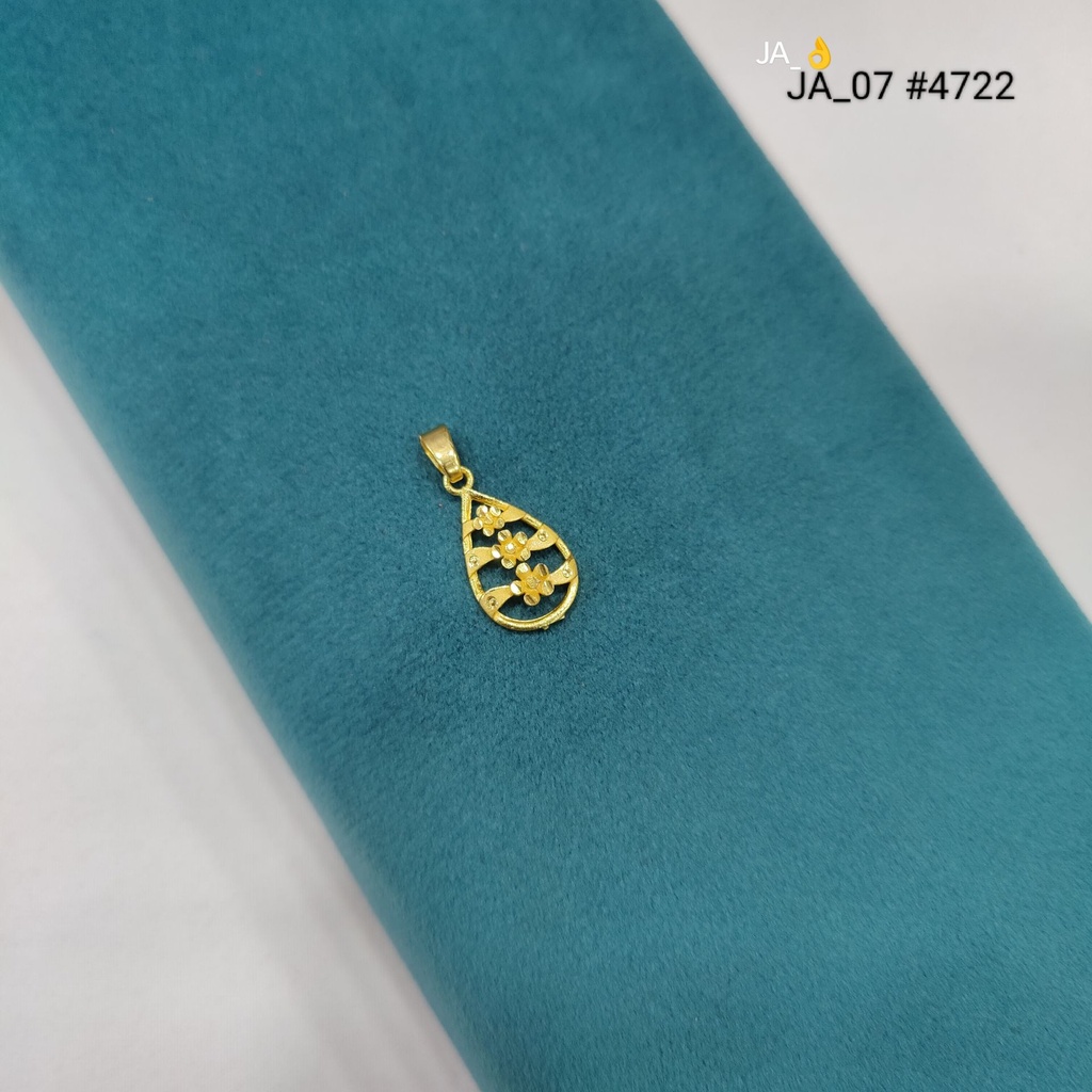 1 Gram Gold Plated Floral Teardrop Pendant | DN-4722