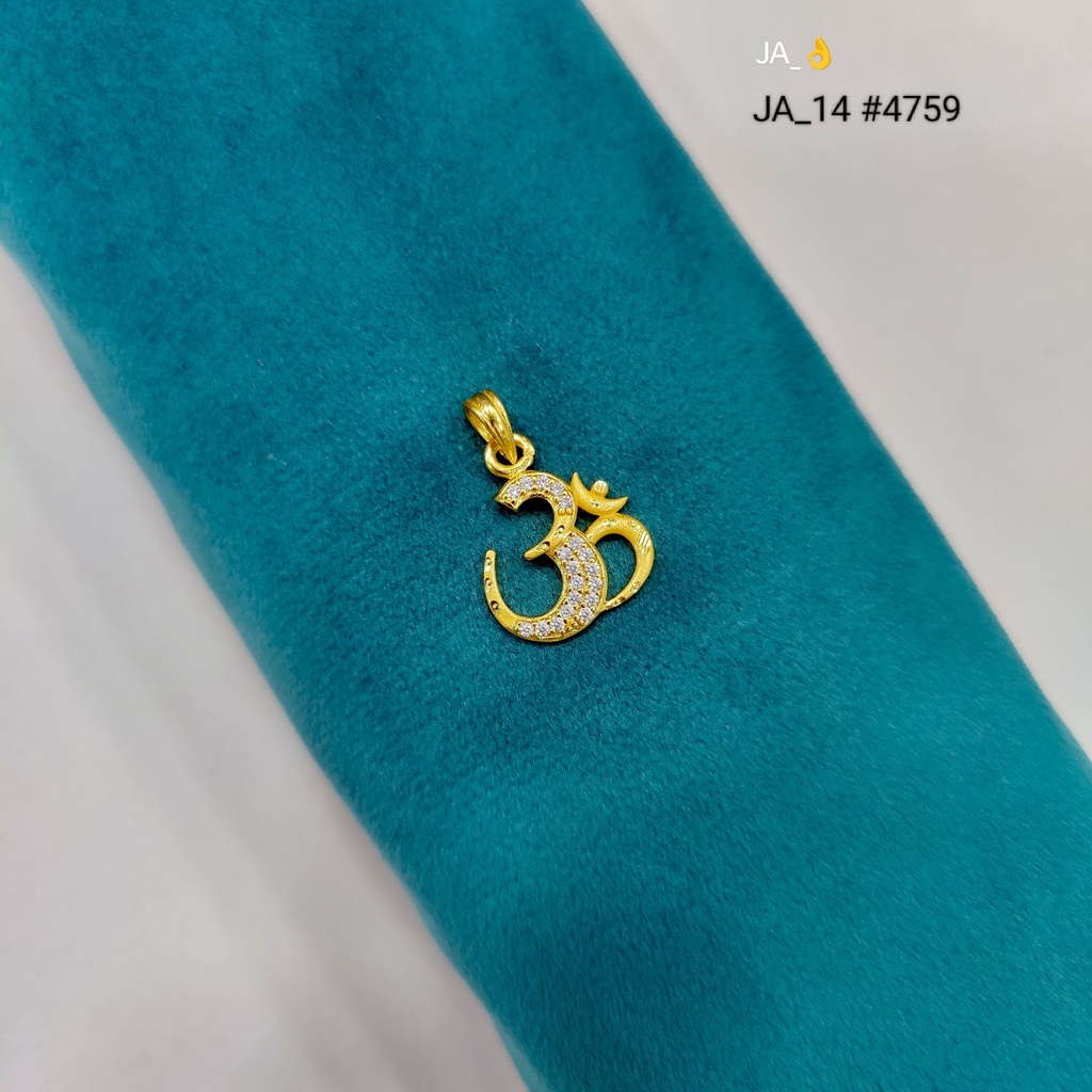 1 Gram Gold Plated Om Pendant DN-4759
