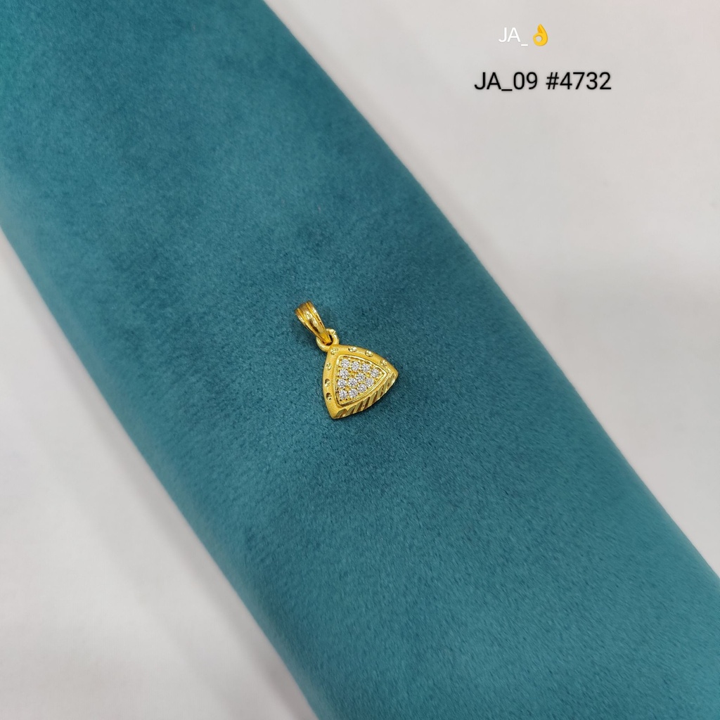 1 Gram Gold Plated Triangle Designer Pendant | DN-4732
