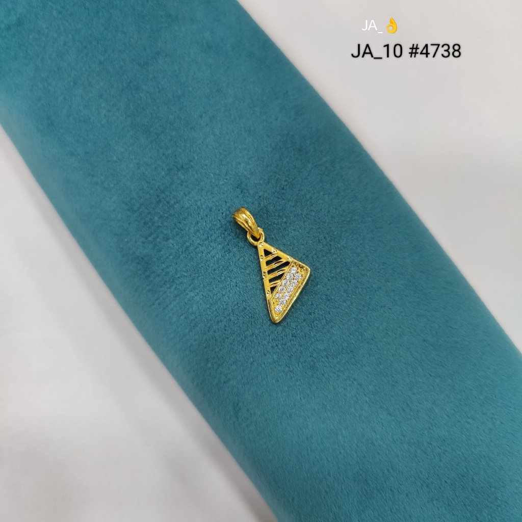 1 Gram Gold Plated Triangle Designer Pendant | DN-4738