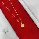 1 Gram Gold Plated Round Pendant Chain | DN-4724