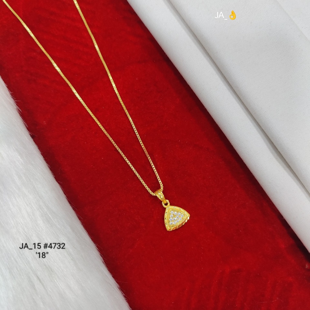 1 Gram Gold Plated Chain Pendant DN-4732