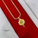1 Gram Gold Plated Meenakari Pendant with 18-Inch Chain DN-4774