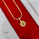1 Gram Gold Plated Om Sun Pendant with 18-Inch Chain DN-4771