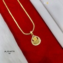 1 Gram Gold Plated Floral Pendant with 18-Inch Chain DN-4770