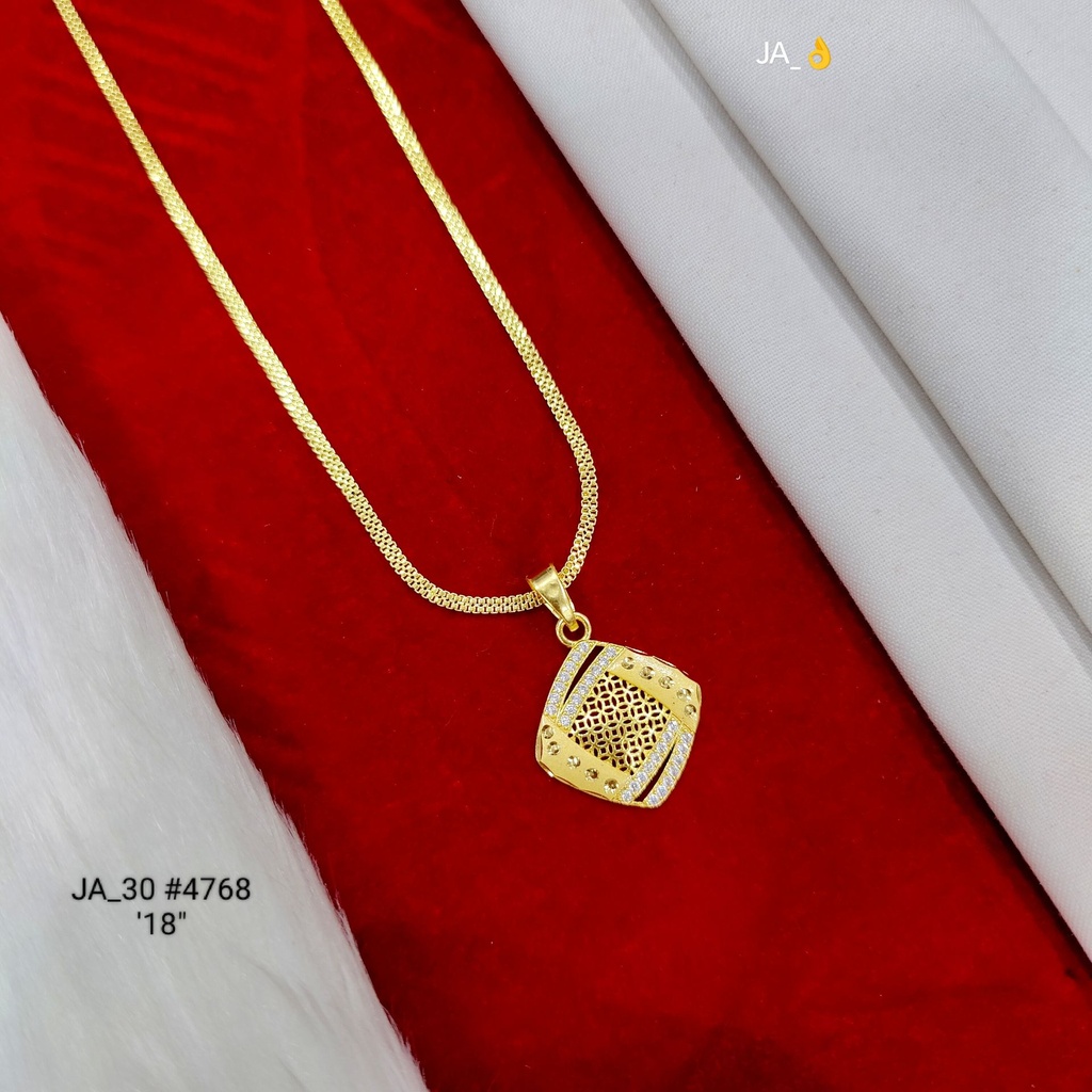 1 Gram Gold Plated Designer Pendant with 18-Inch Chain DN-4768