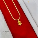 1 Gram Gold Plated Designer Temple Pendant with 18-Inch Chain DN-4766