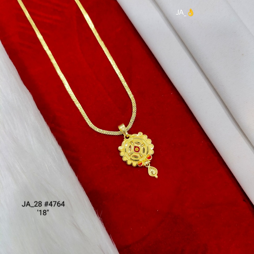 1 Gram Gold Plated Designer Pendant with 18-Inch Chain DN-4764