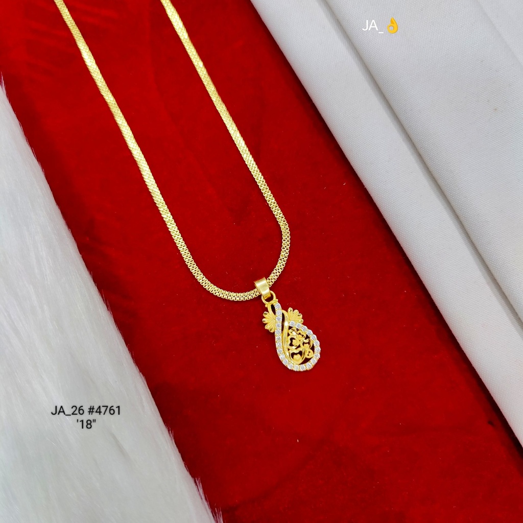 1 Gram Gold Plated Designer Spiritual Pendant with 18-Inch Chain DN-4761