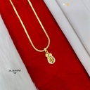 1 Gram Gold Plated Designer Spiritual Pendant with 18-Inch Chain DN-4761