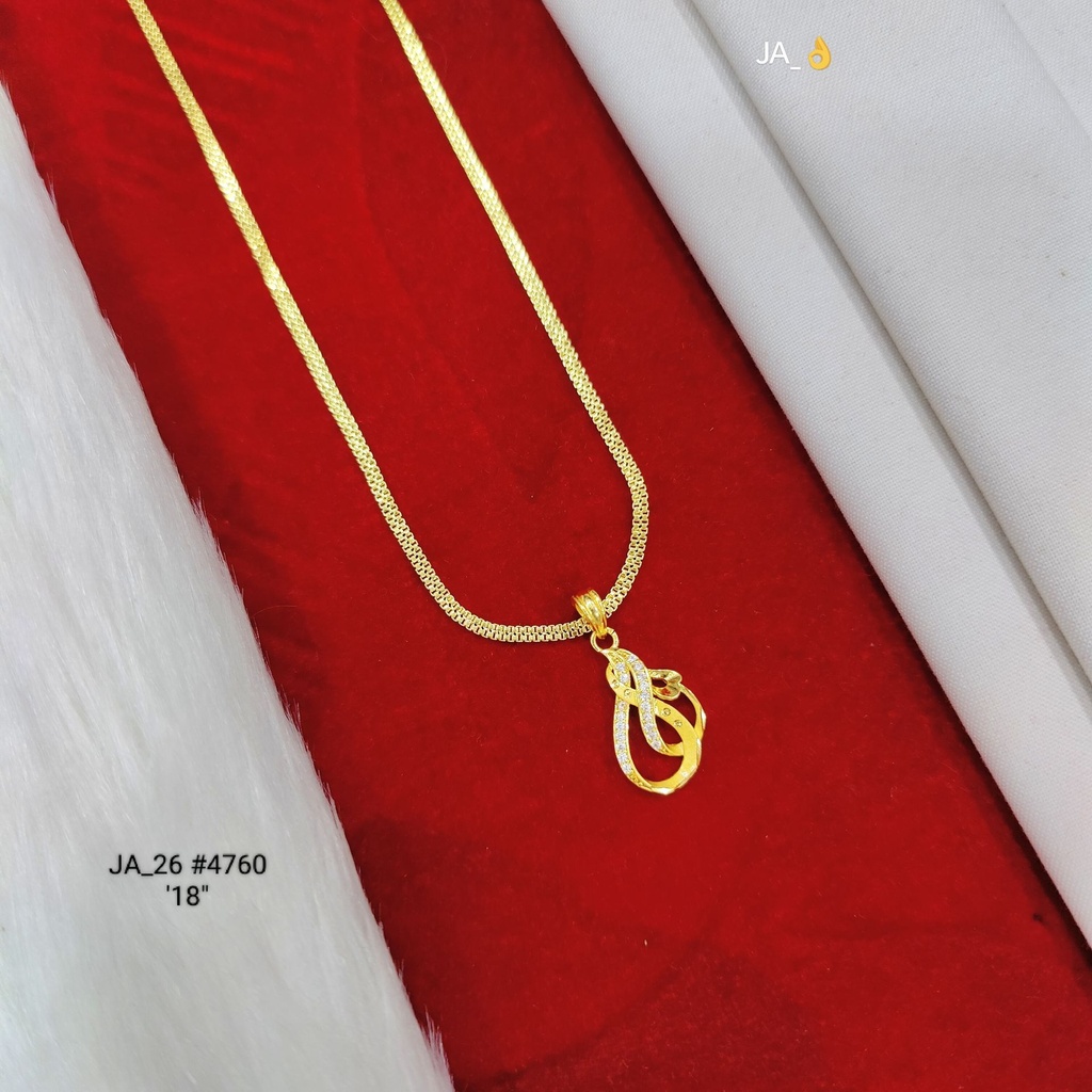 1 Gram Gold Plated Designer Pendant with 18-Inch Chain DN-4760
