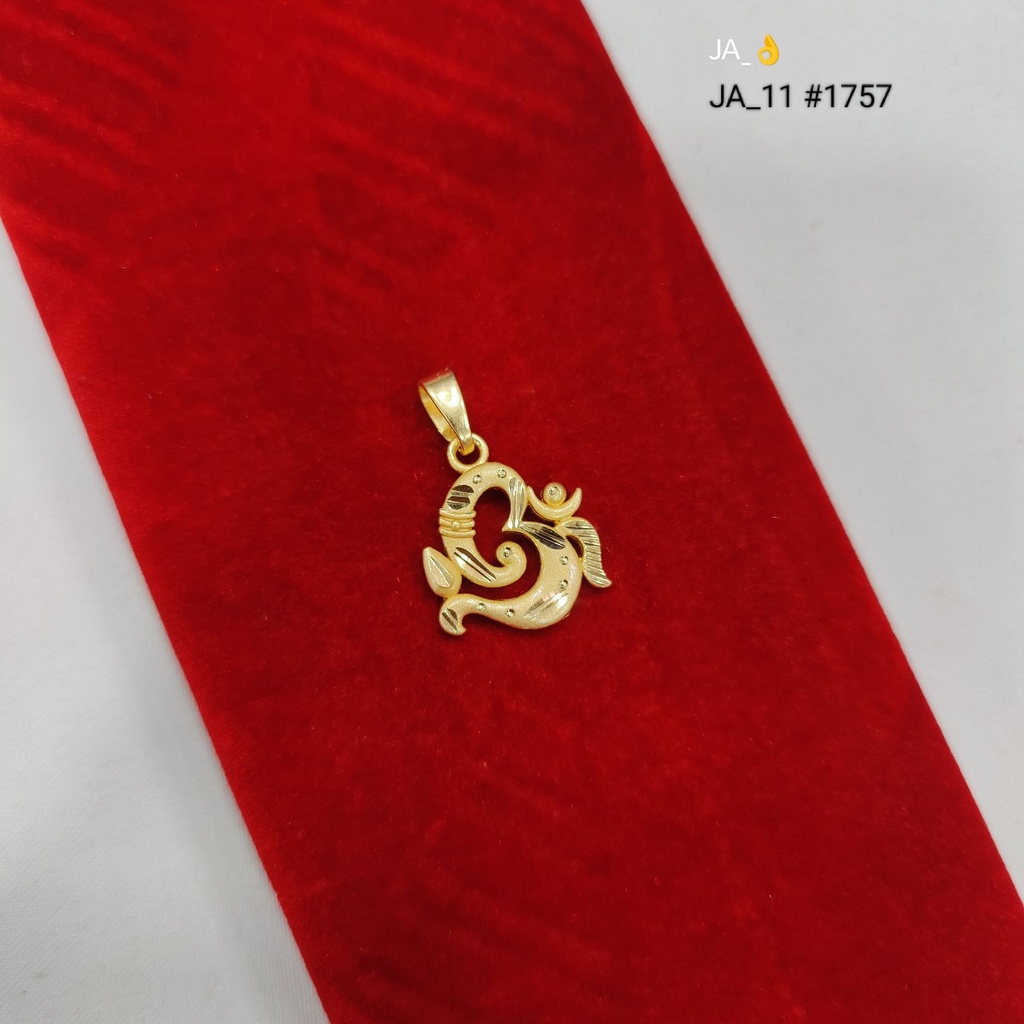1 Gram Gold Plated Om Designer Pendant DN-1757