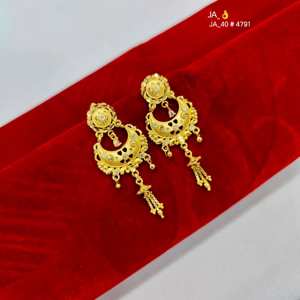 1 Gram Gold Plated Long Drop Earrings DN-4791