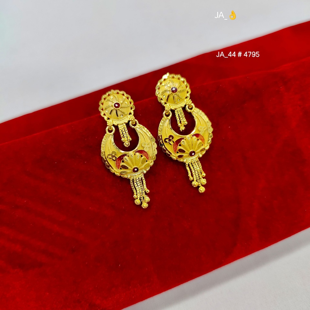 1 Gram Gold Plated Long Drop Earrings DN-4795